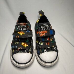 Converse Kids All Star Black with Colorful Graphics - Toddler Size 5